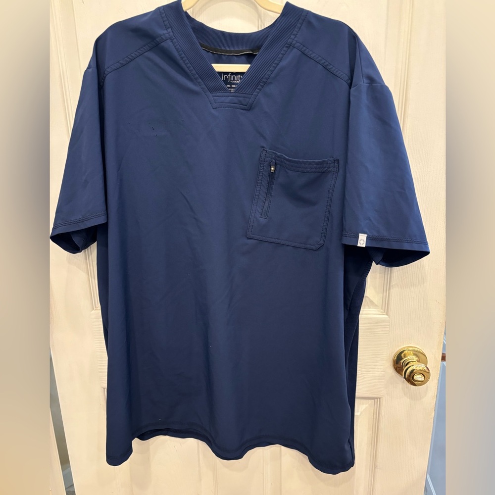 Infinity by Cherokee men’s scrub top- 2XL- Navy Color- top only